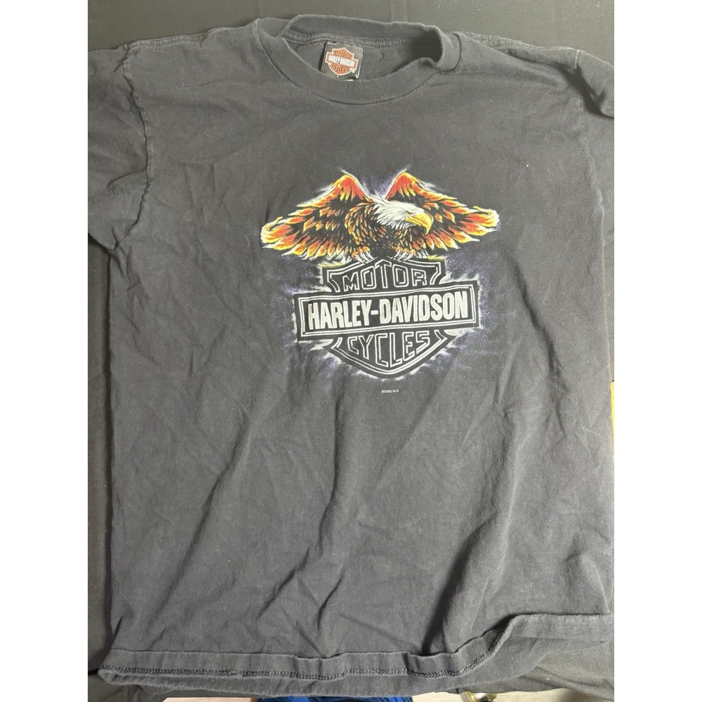 Vintage‎ Y2K Harley-Davidson Huntington Long Island NY Black Tee L